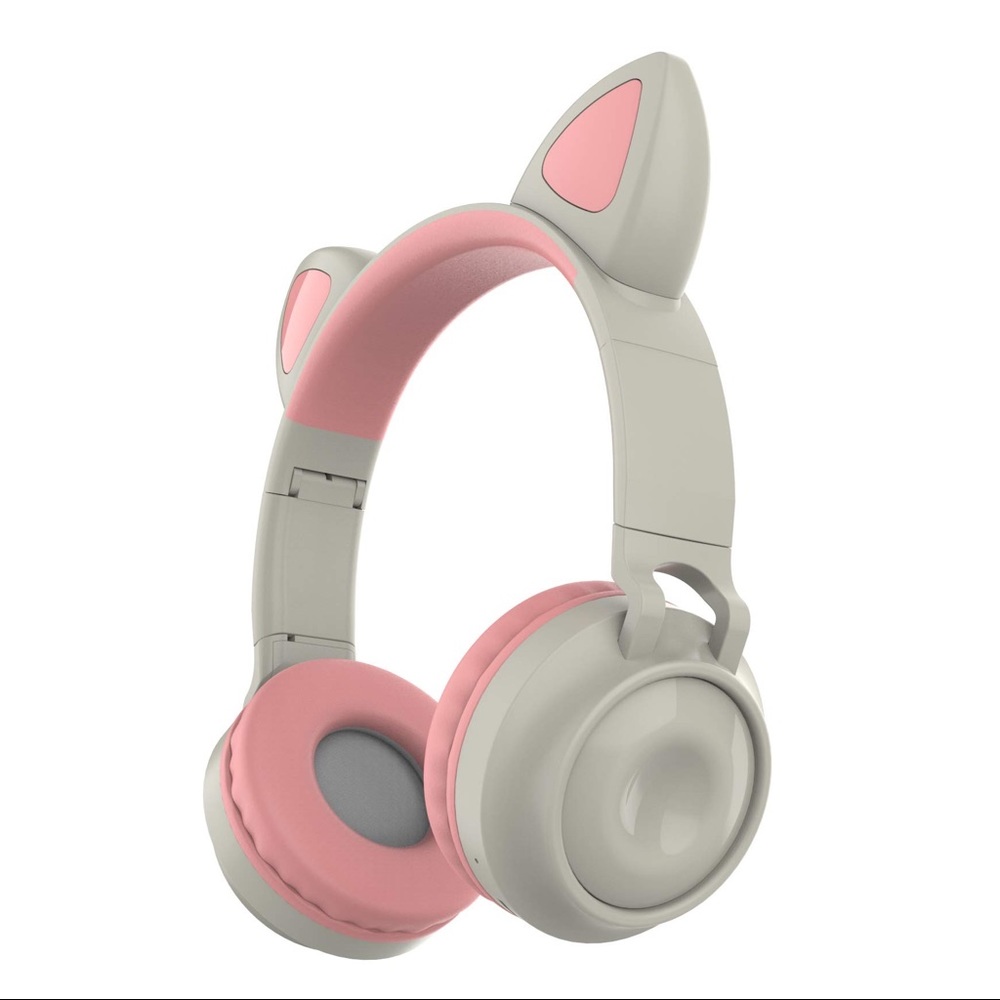 Witproton Bluetooth 5.0 Cat Flashing Headphones with Mic